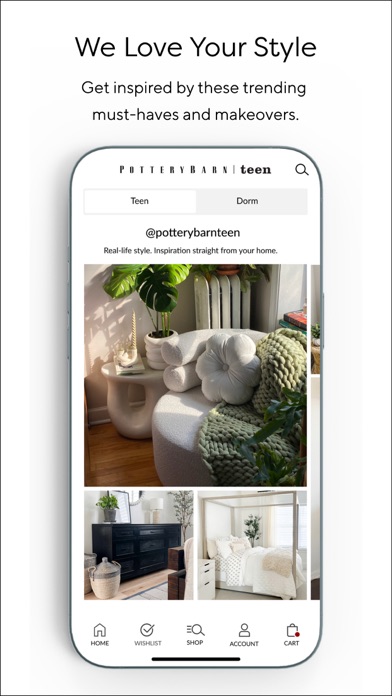 Pottery Barn Teen Shopping Screenshot