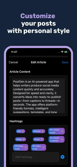 PostGen: AI Post Generator screenshot 4