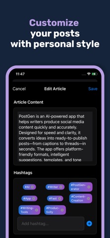 PostGen: AI Post Generator Screenshot 4 of 5