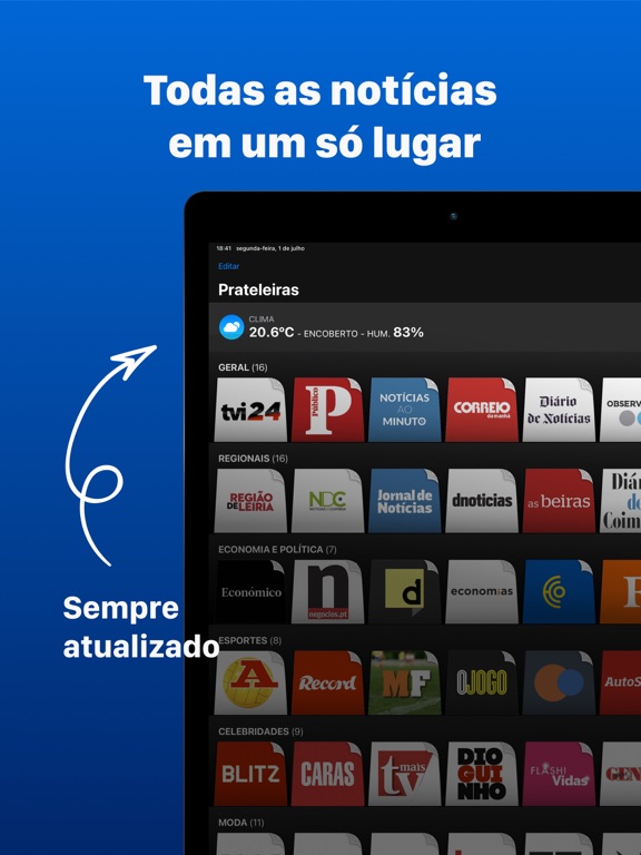 Screenshot #4 pour Jornais Portugueses