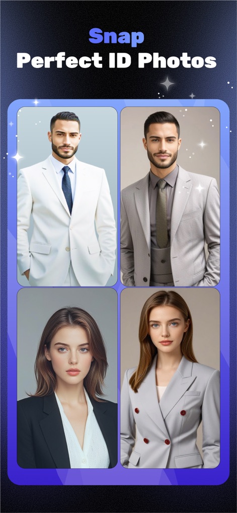 a1.art:Fun AI Photo Generator - L'application génère des portraits professionnels idéaux pour les profils ou documents officiels, offrant une variété de tenues de travail et une qualité d'image optimisée.