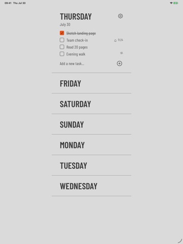 Tally: Weekly To-Do Planner iPad screenshot
