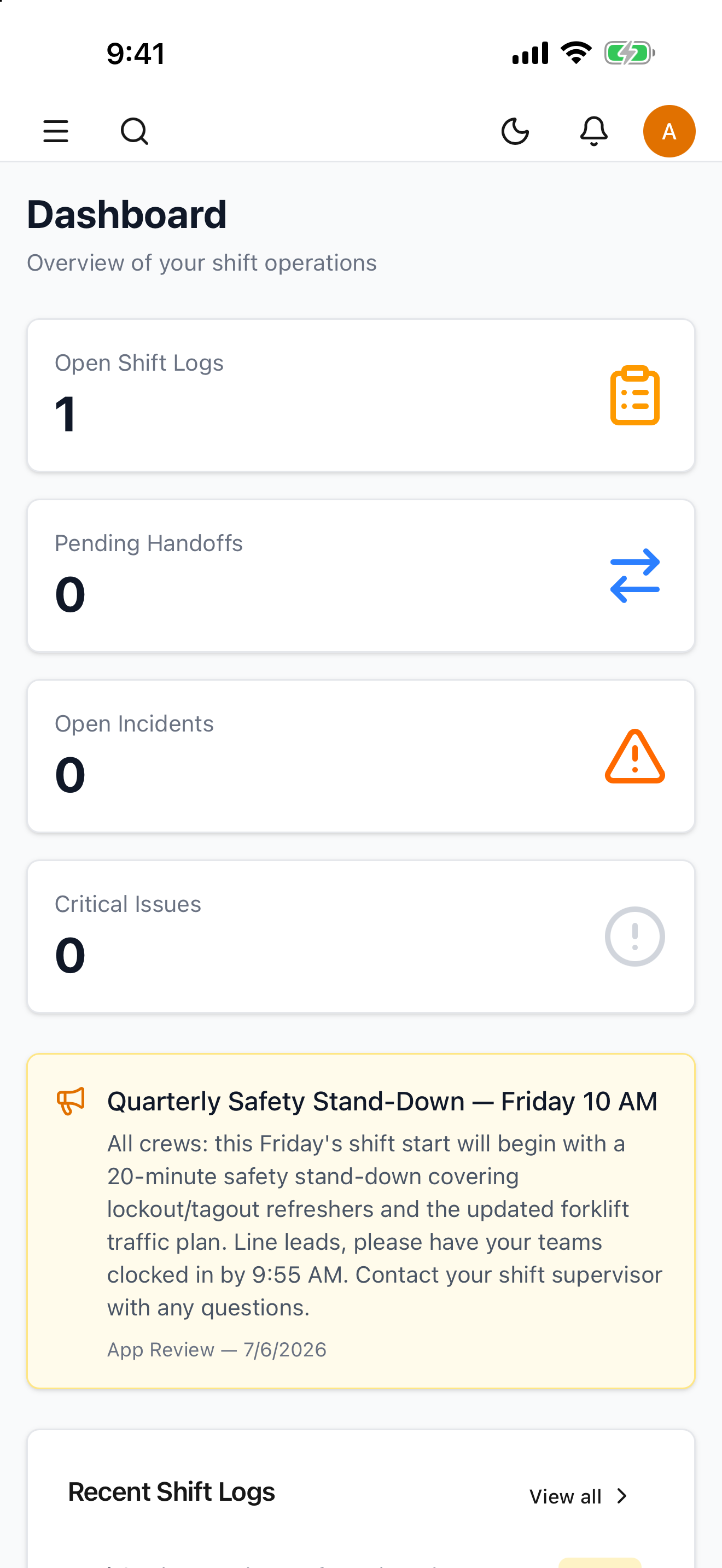 ShiftLog: Shift Handoffs screenshot 3