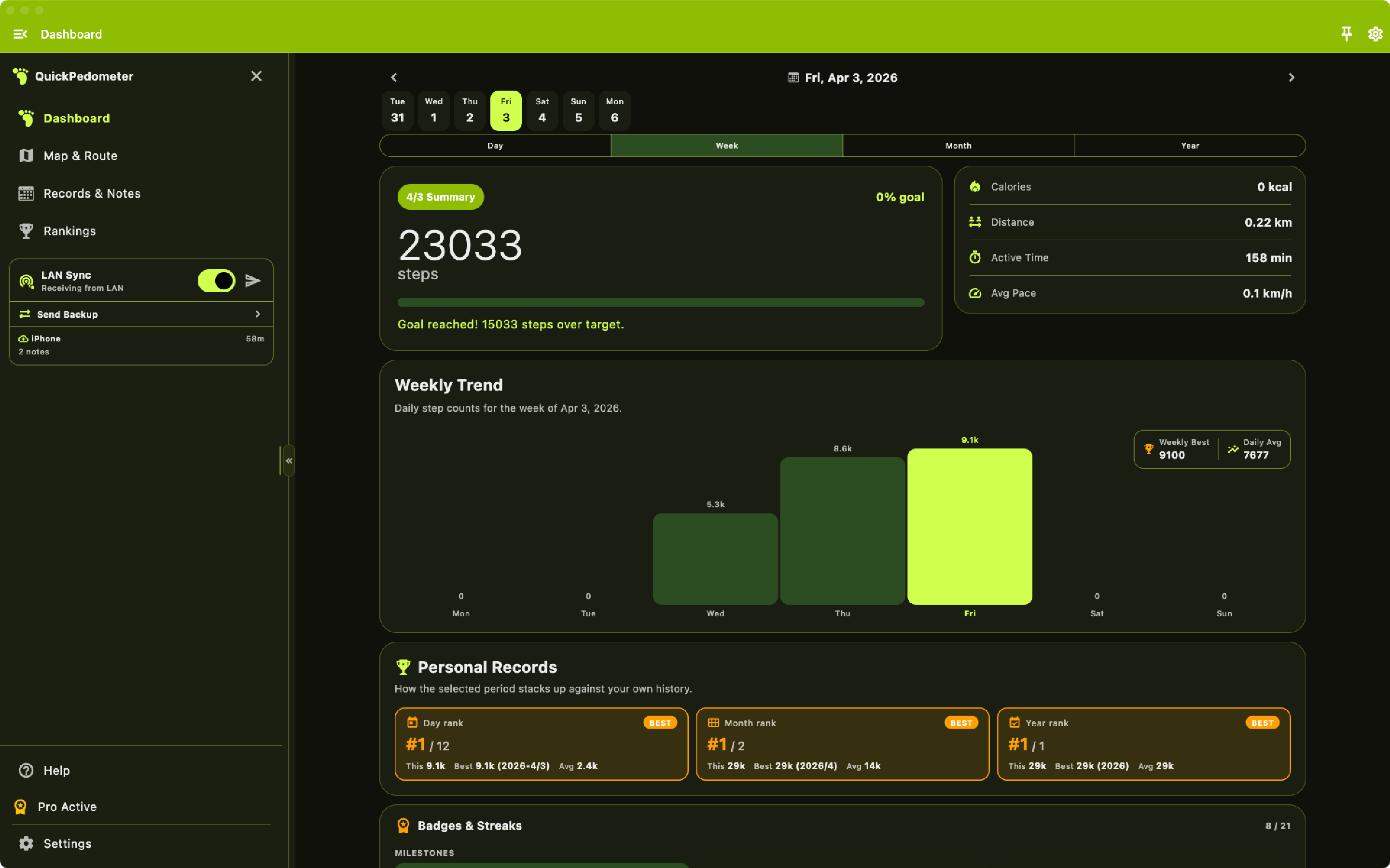 QuickPedometer - Walk & Run