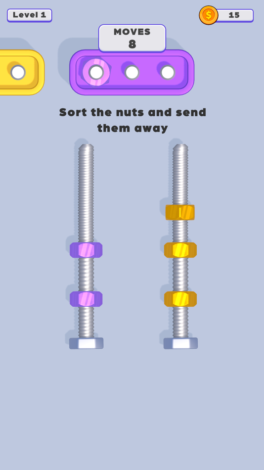 #1. Bolt Sort Quest (iOS) By: Wixot Studios