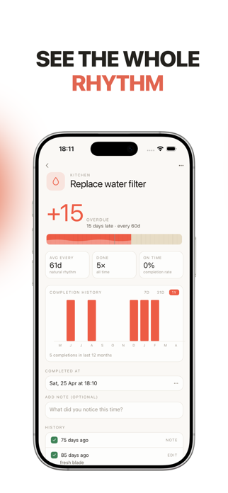 LastWhen: Chore & Task Tracker Screenshot 2 of 4