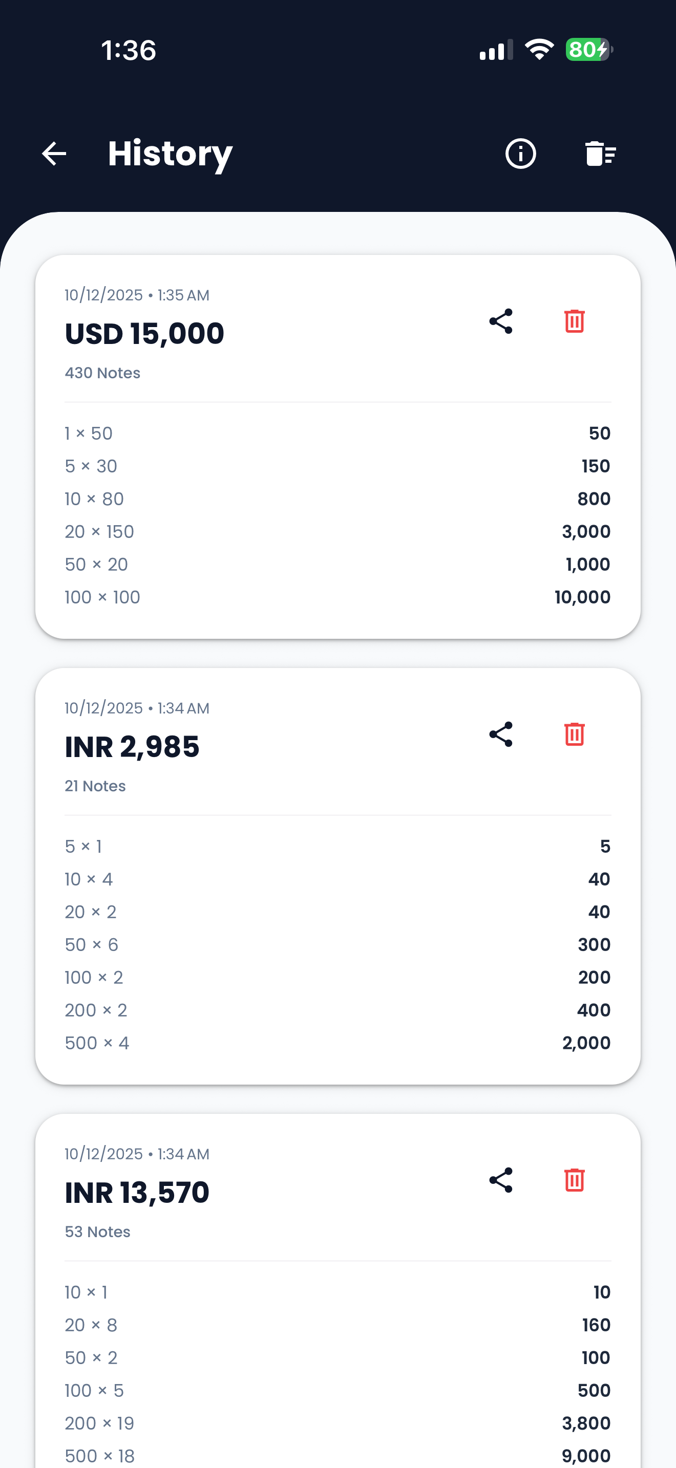 Money Counter - Cash Counter screenshot 7
