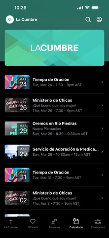 La Cumbre iPhone screenshot