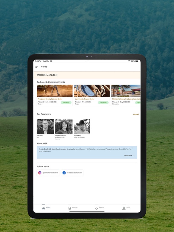 WSR Ag Connect iPad screenshot 2 - Finance app