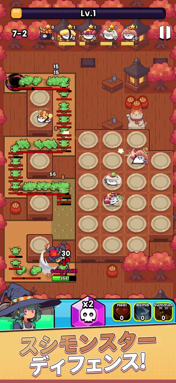 SushiMon Defense iOS Mod IPA screenshot 1 - iOS game interface
