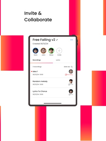 Cord: Music Collaboration iPad screenshot