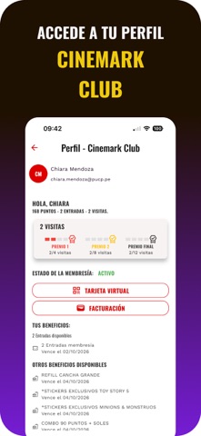 Cinemark Perú App Store preview screenshot 6
