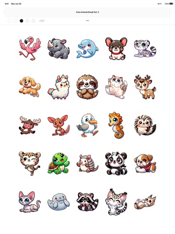 Cute Animal Emoji Vol. 2 iPad screenshot
