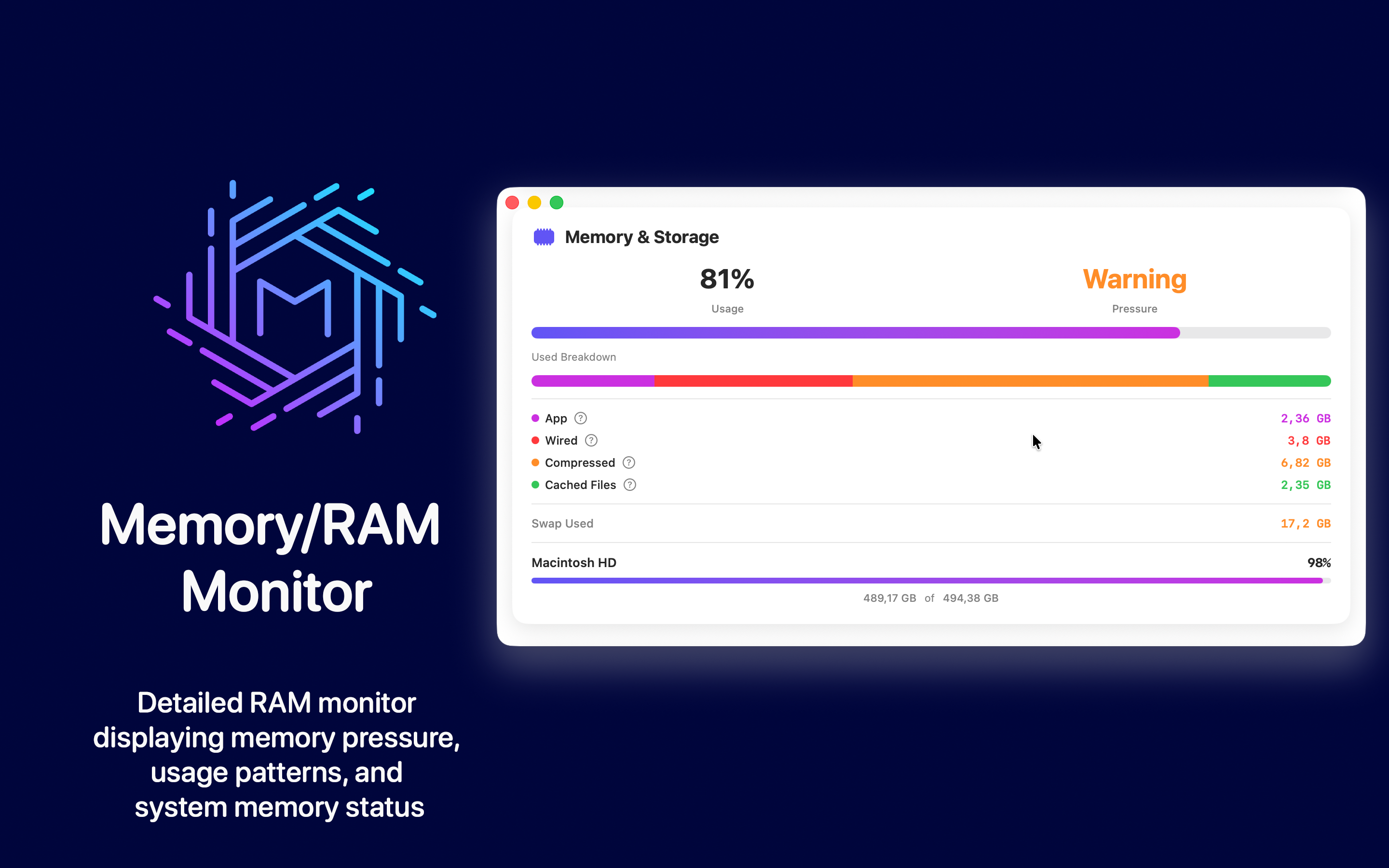 System Status Monitor: CPU RAM screenshot 20