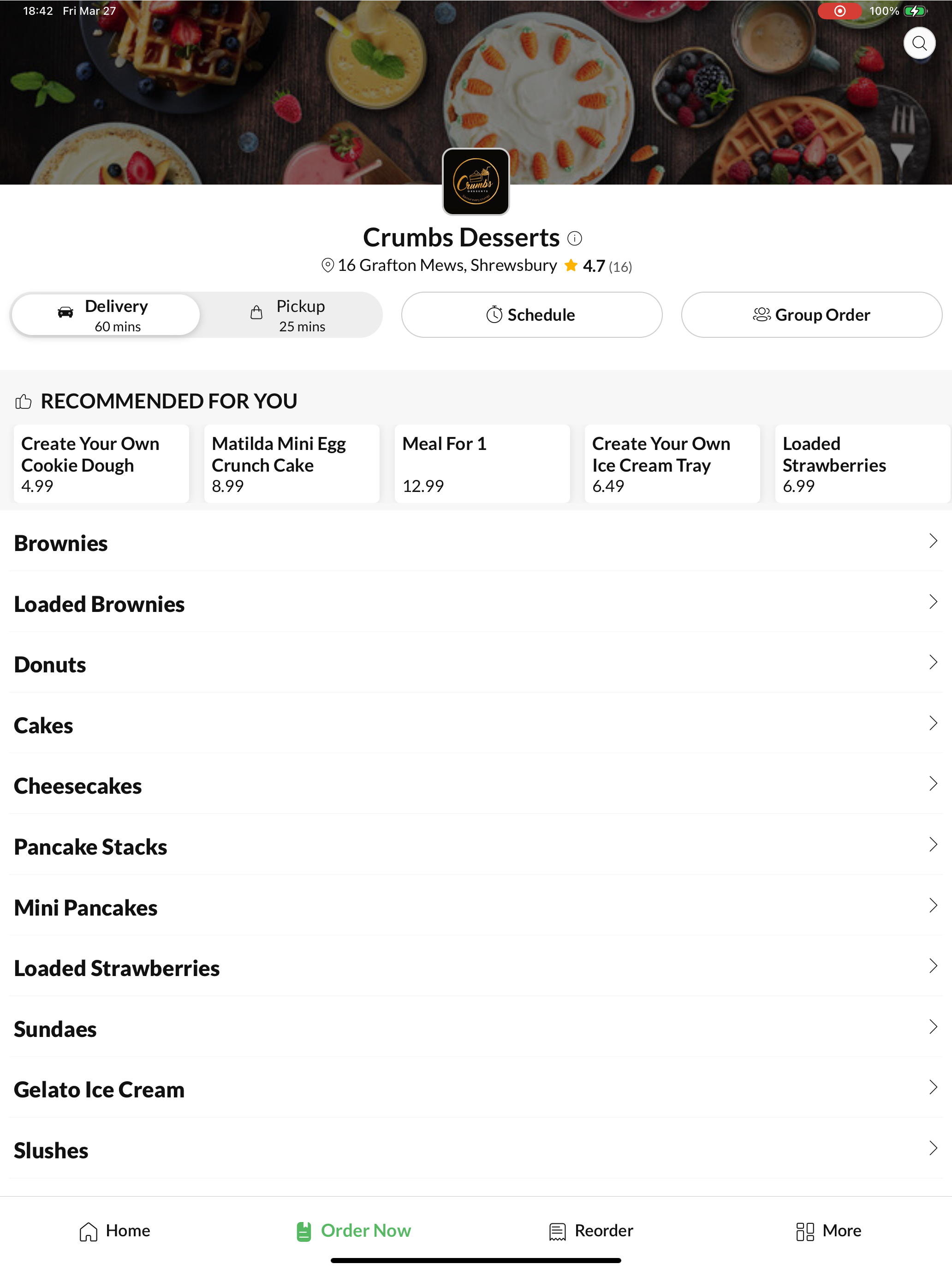 Crumbs Desserts