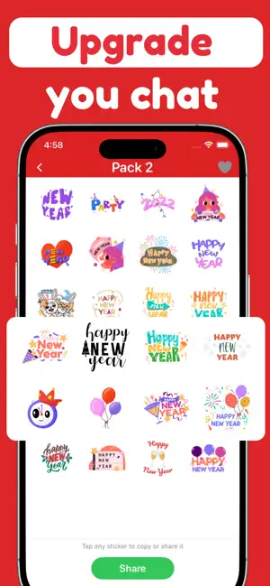 New year stickers & wishes screenshot 2