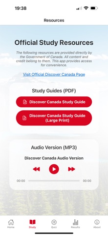 Canada Citizenship Test 2026 screenshot