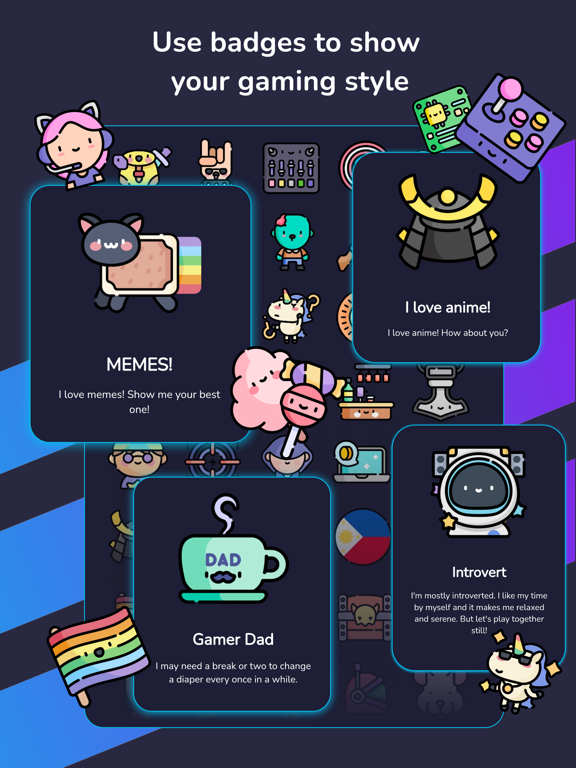 Noobly Find Gaming Friends LFG iPad screenshot 4 - Social Networking app