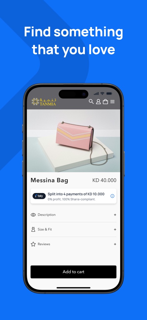 Taly | Split your payments - This tool showcases a clear product display with detailed payment splitting information, making purchasing decisions straightforward.