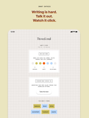 Ondo: AI Journal iPad screenshot
