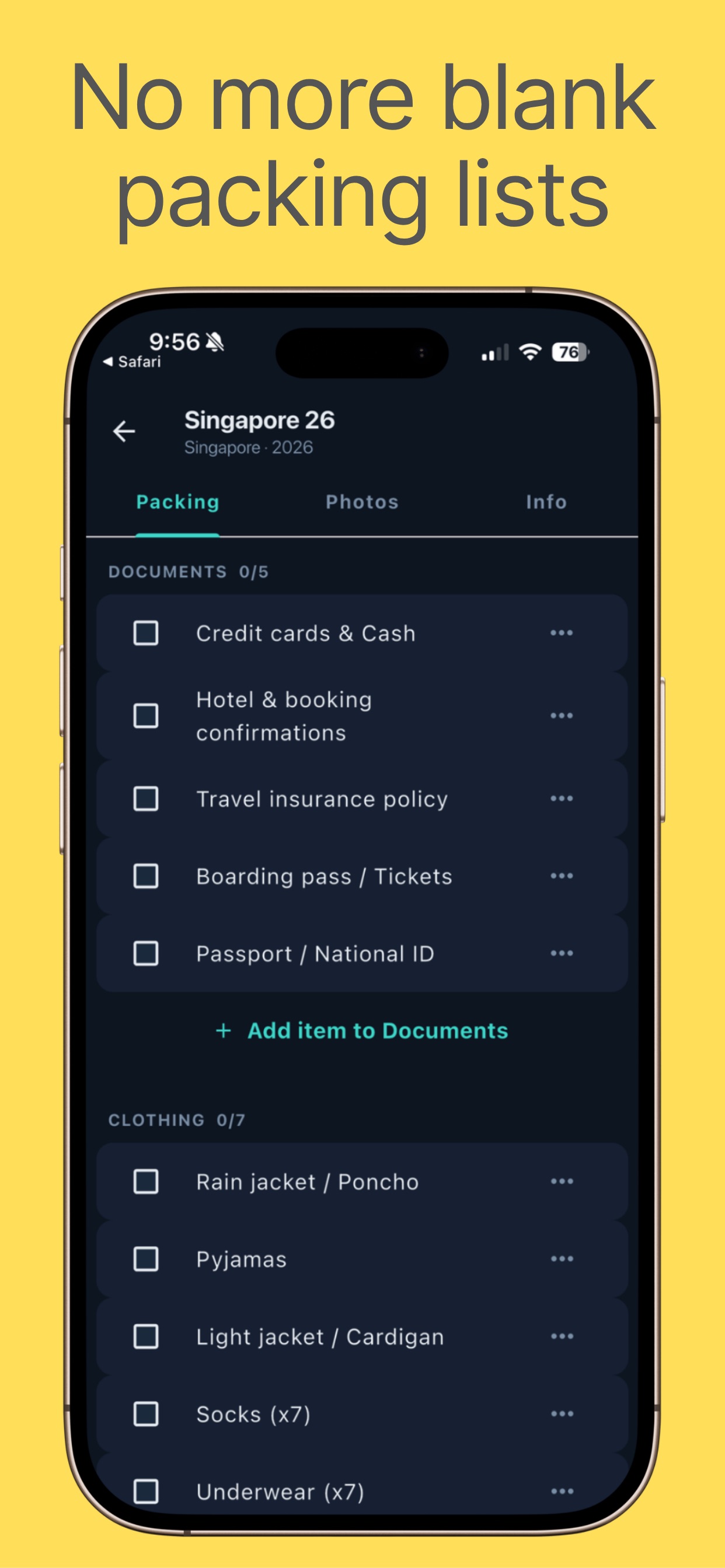 Screenshot 5 of TrvlPckr - Pack Smartly