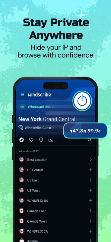 Private VPN Proxy – Windscribe screenshot 5 of 7
