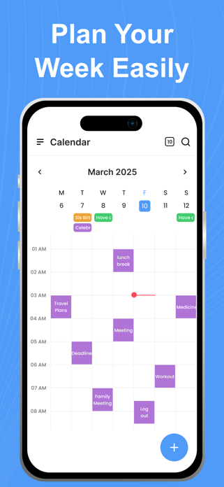 Week Calendar - Event Manager Screenshot 2 of 7