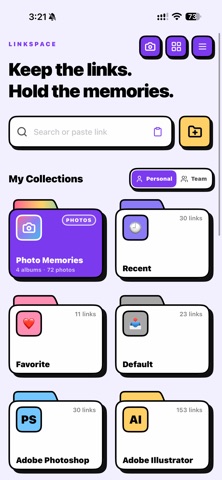 LinkSpace: Links & Memories Screenshot 1 of 9