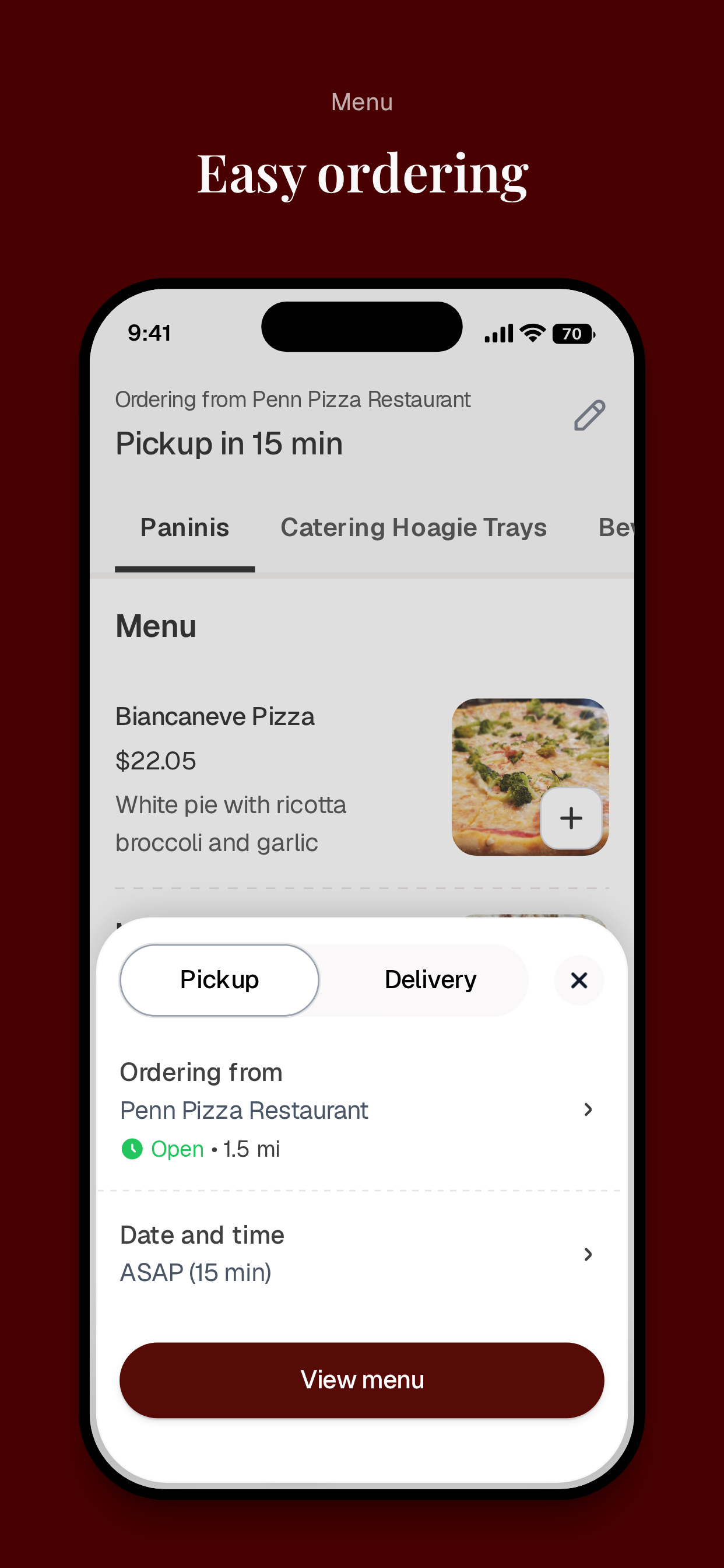 Penn Pizza Restaurant To Go