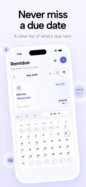 Remidue - Bill Reminder screenshot 2