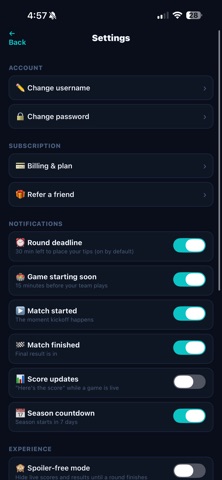 Sport Pikr: Calendar & Tipping iPhone screenshot