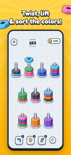 Nut Twist: Color Sort screenshot 1