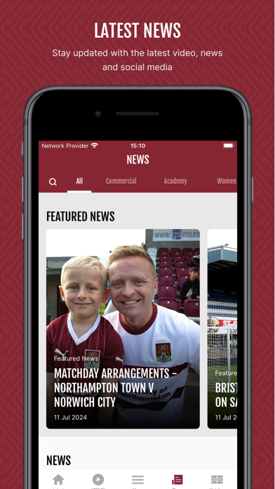 Northampton Town FC Screenshot