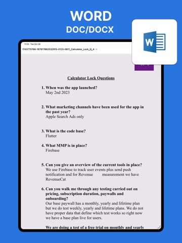 Document Reader - PDF Scanner iPad screenshot