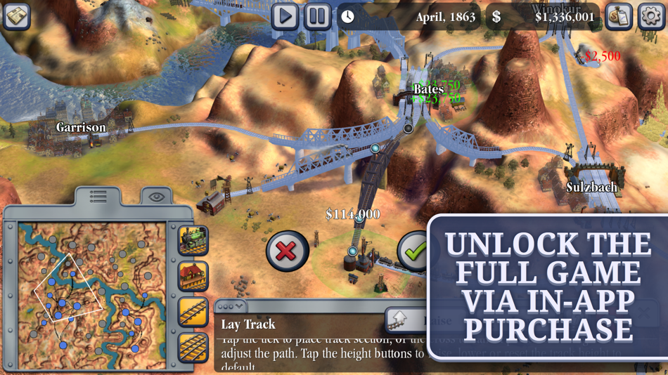 #2. Sid Meier’s Railroads! (iOS) Bởi: Feral Interactive Ltd