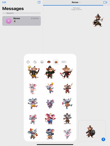 Kongfu Monkey Stickers iPad screenshot