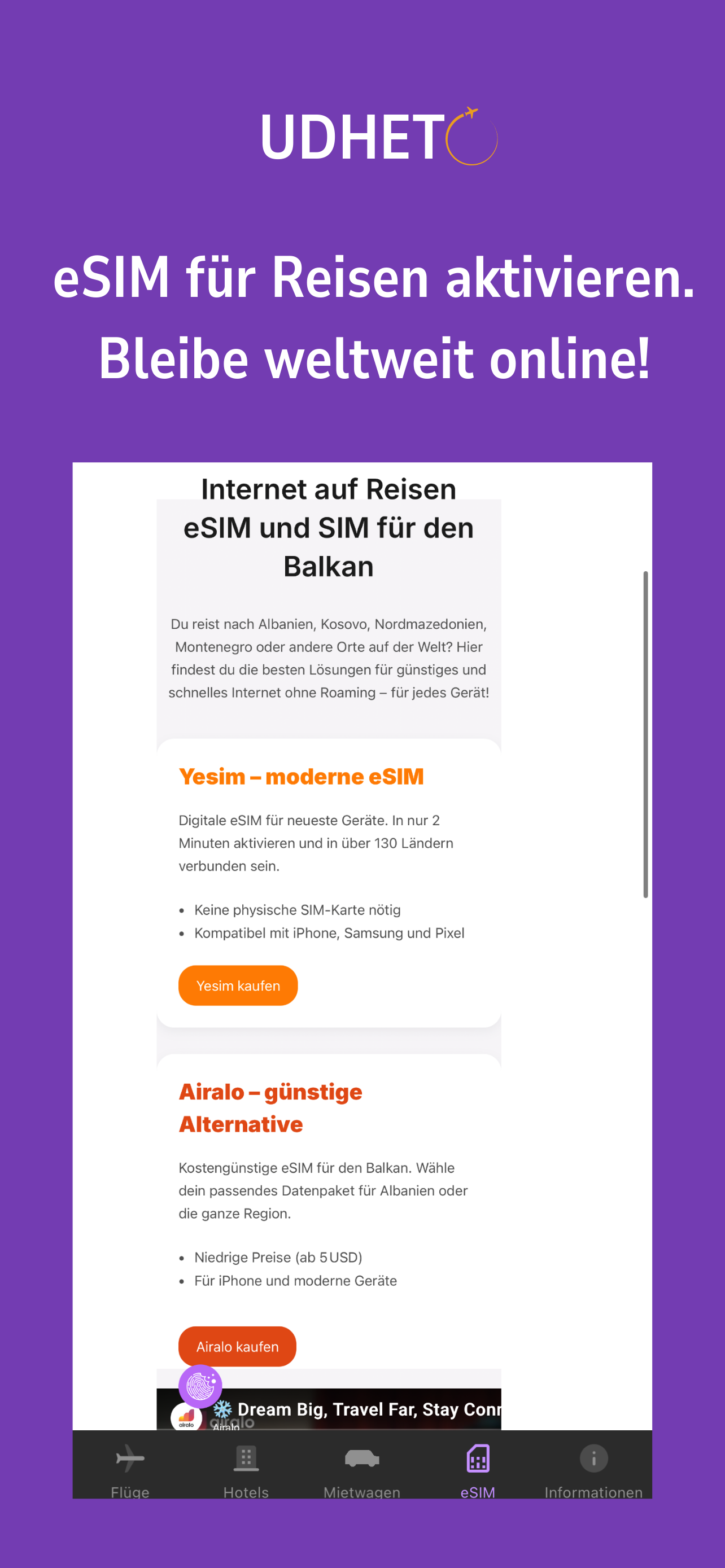 UDHTO Reisen screenshot 4