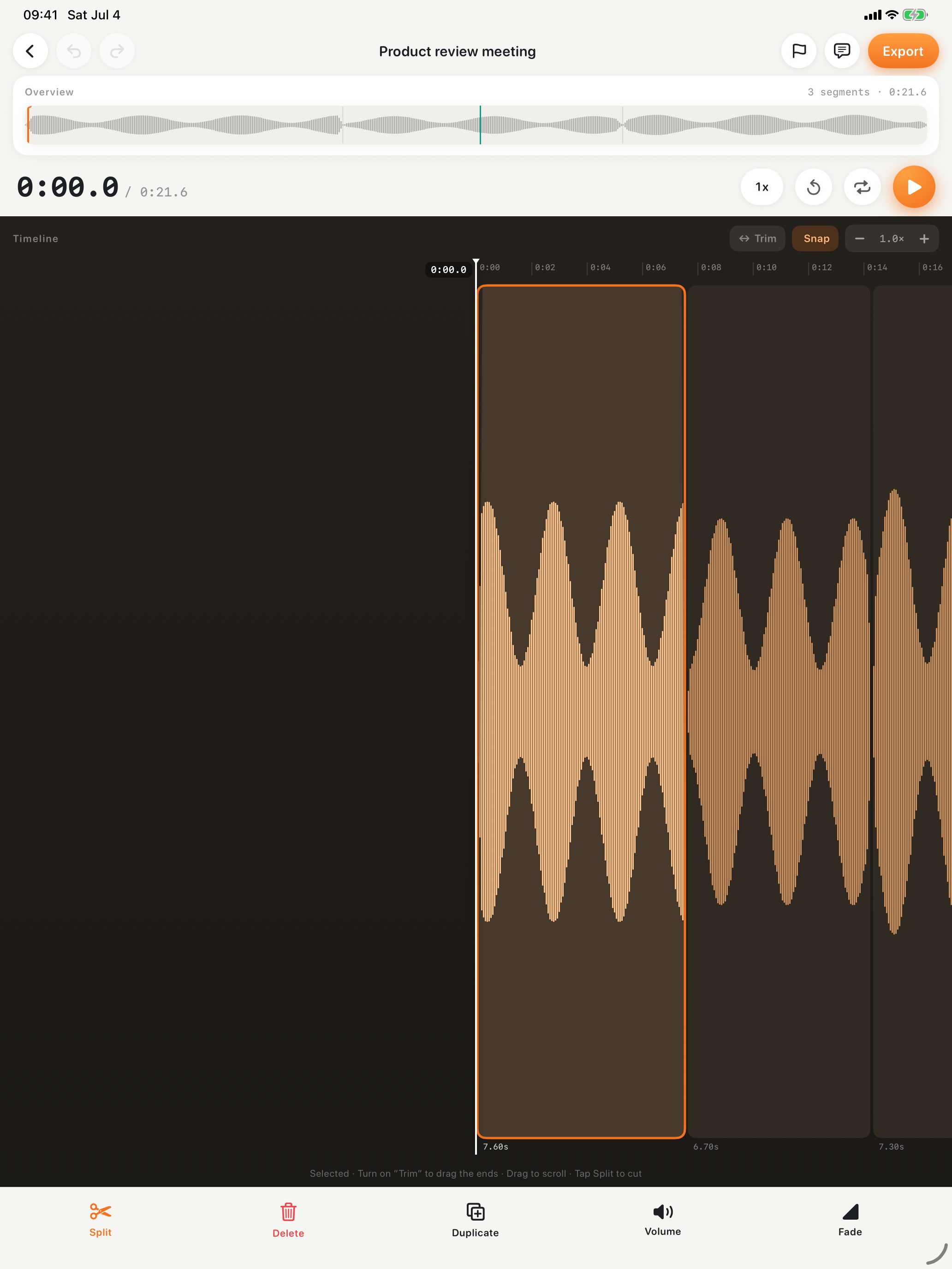 Audio Transcription Editor screenshot 5