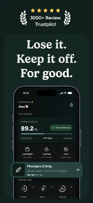 Curely+ : GLP-1 Tracker App screenshot 1