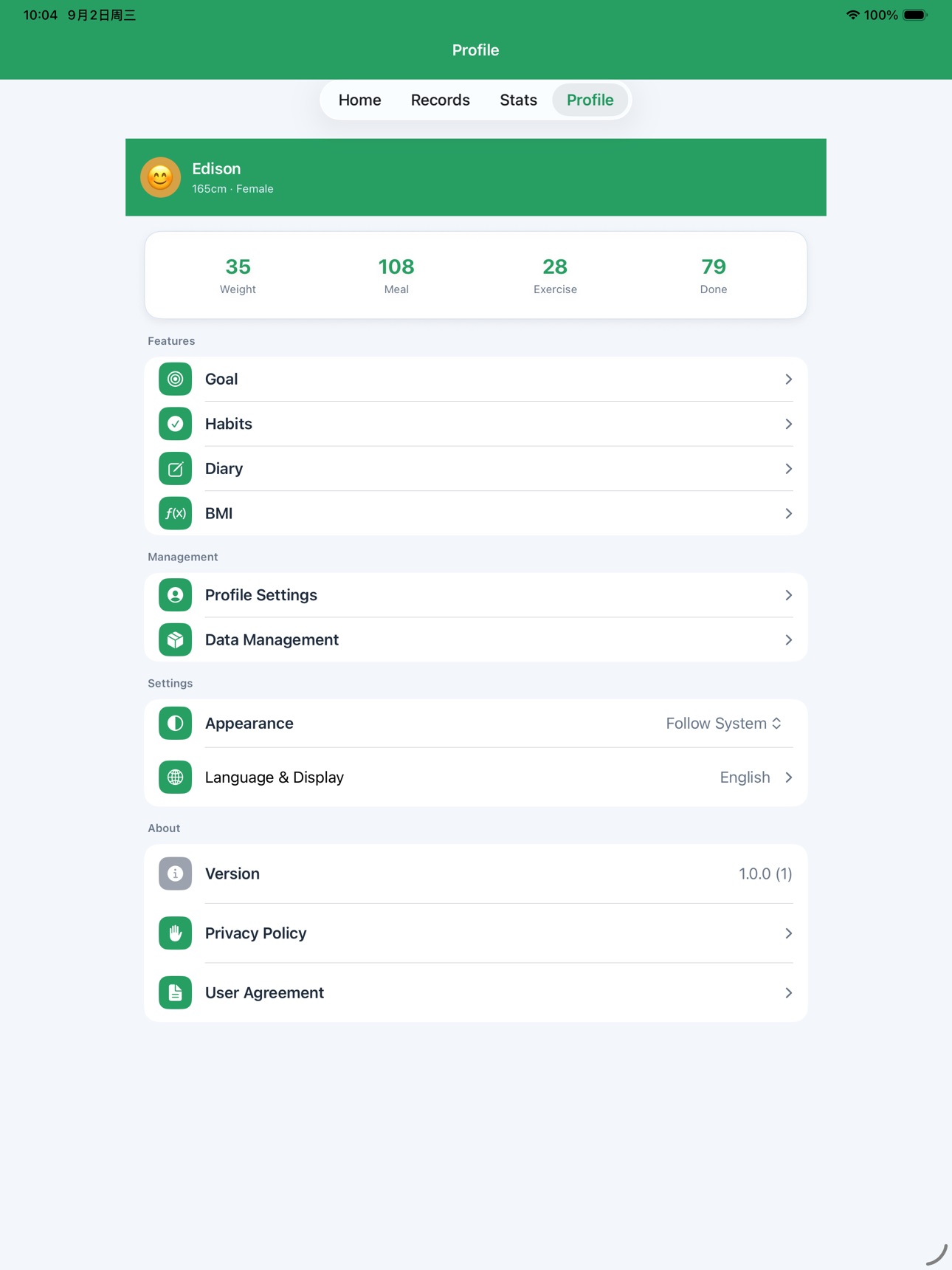 Screenshot 6 of Daily Weight - BMI Tracker