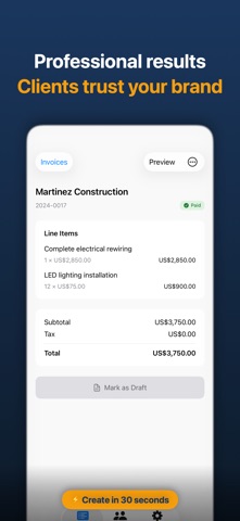 InvoiceZap: Invoice Maker Screenshot 3 of 6