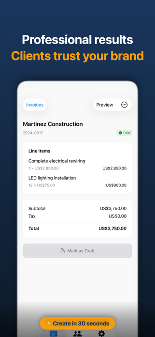 InvoiceZap: Invoice Maker Screenshot 3 of 6