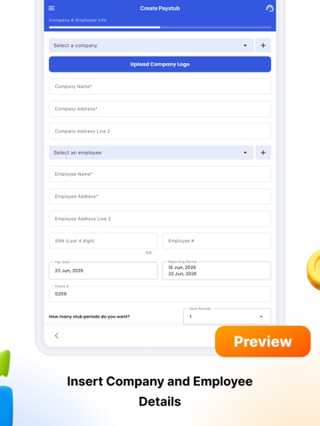 FreePaystub Maker iPad screenshot