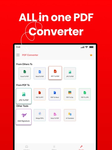 JPG to PDF Converter & Tools iPad screenshot
