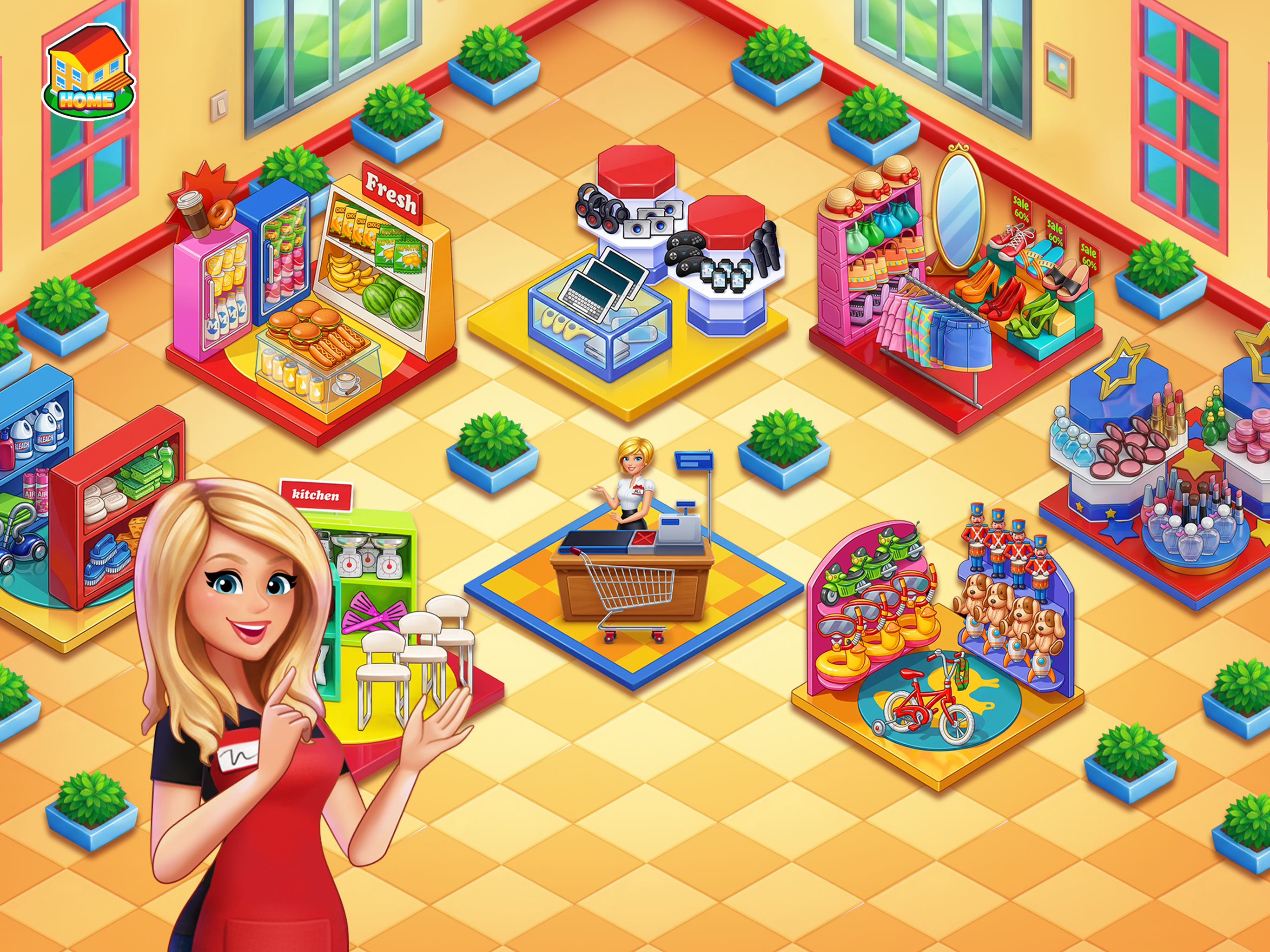 Supermarket Grocery Store Girl