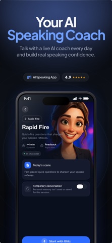 WitSpeak: AI English Coach iPhone screenshot