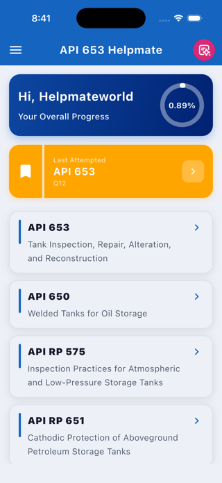 API 653 helpmate Screenshot 2 of 8