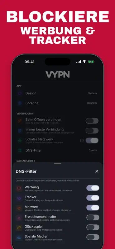 VYPN: VPN & Datenschutz screenshot 2 of 5