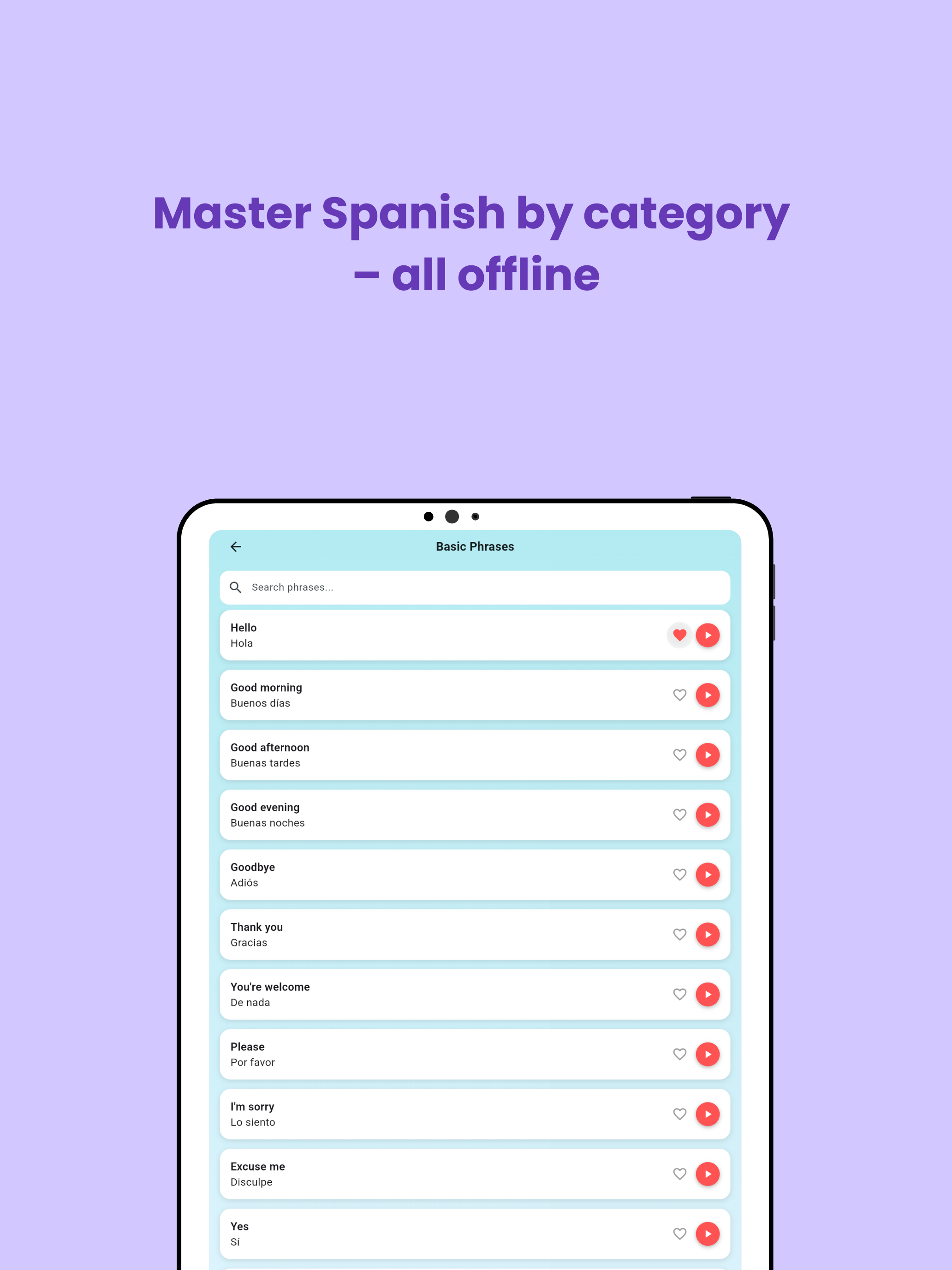 Spanish Phrasebook screenshot 7