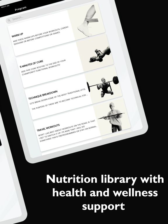 CHAMPIONFIT iPad screenshot 3 - Health & Fitness app